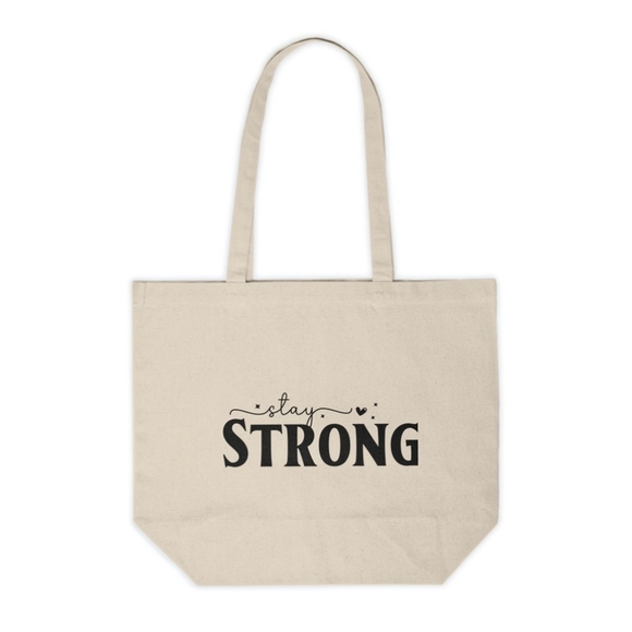 Stay Strong Motivational Custom Tote Bag - Picture 1 of 4